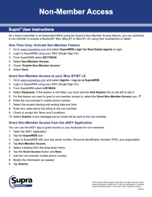 Instructions for Issuing A One Day Supra Code